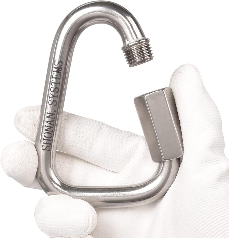 Shonan.Systems SHONAN Delta Quick Link Large Stainless Steel 4.1 Inch Triangle Chain Links Heavy Duty Triangle Carabiners Marine Grade, 1 Pack, 2517 Lbs Capacity - Image 3